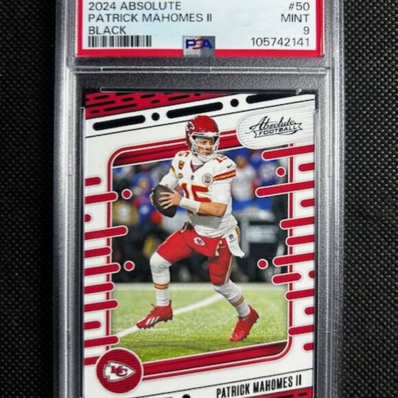 Patrick Mahomes 2024 Panini Absolute #3 Black Parallel SP PSA 9 MINT - Picture 1 of 2